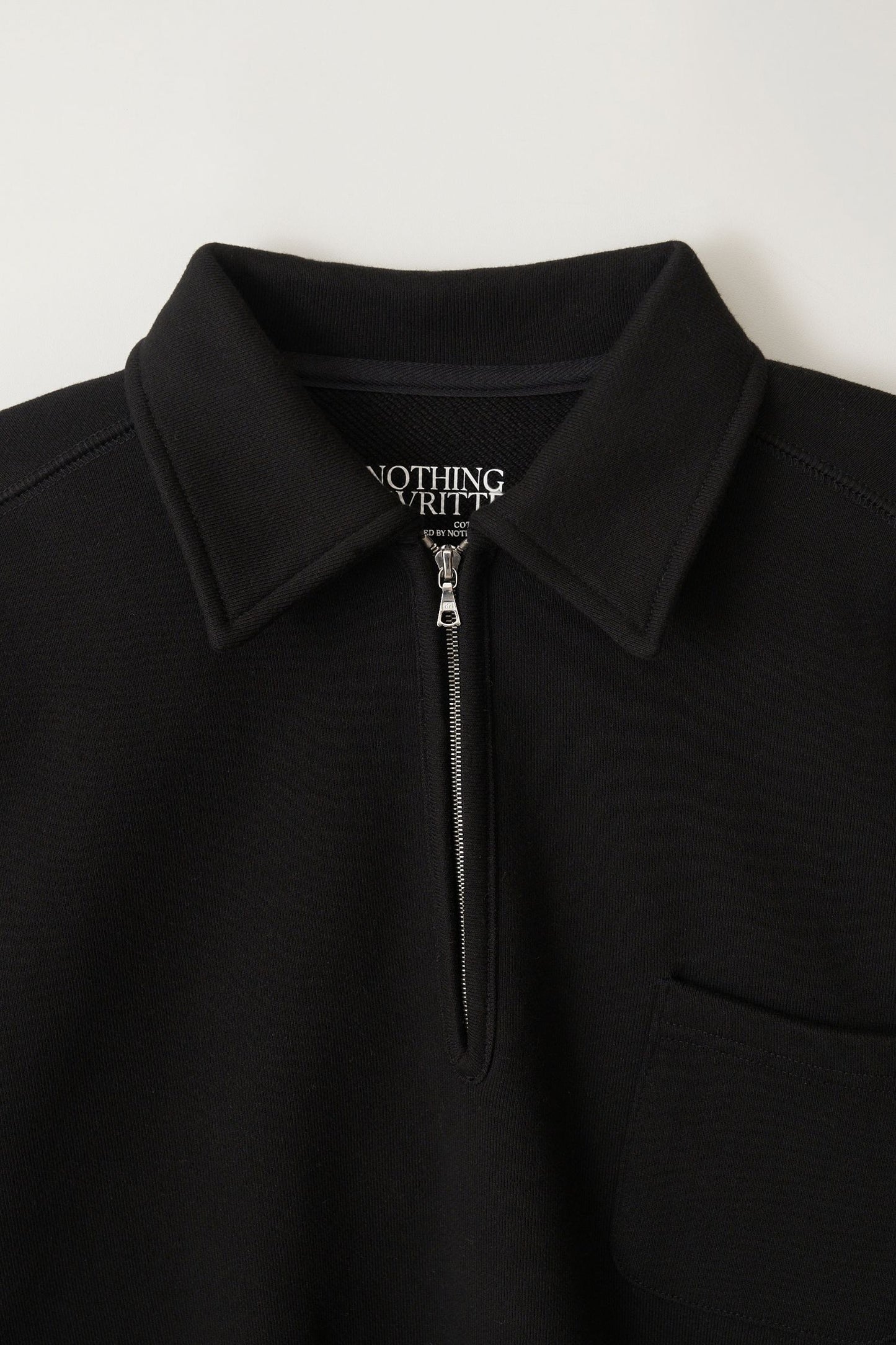 NOTHING WRITTEN POND QUARTER ZIP PULLOVER - BLACK