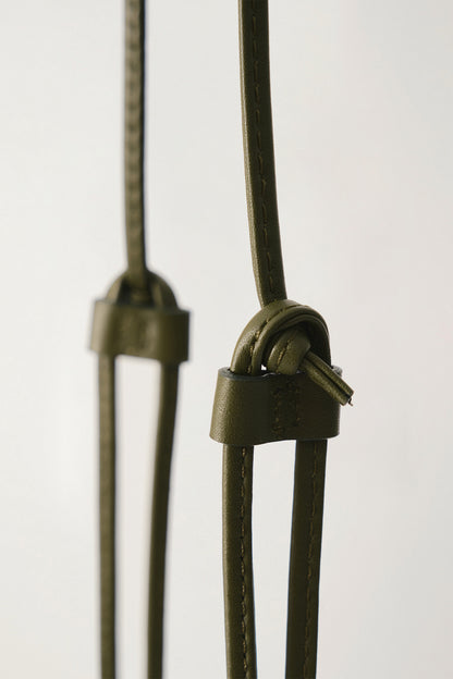 NOTHING WRITTEN FATU MINI SHOULDER BAG - OLIVE SUEDE