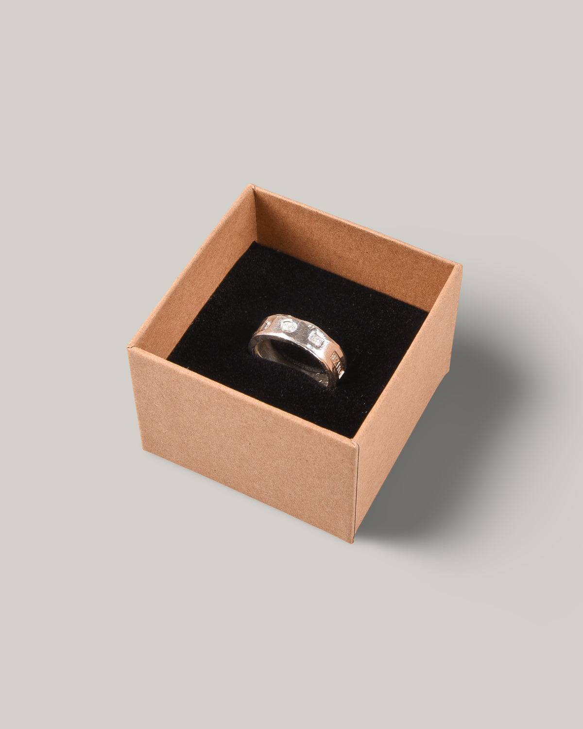THE OUZE HALLMARK BAND -  STERLING SILVER