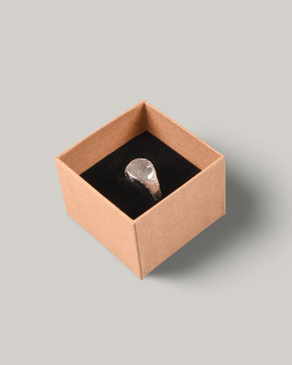 THE OUZE ROUND SIGNET - STERLING SILVER