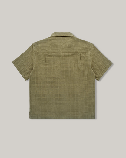KNICKERBOCKER OLIVEIRA BREEZE WEAVE SHIRT - OLIVE SAND