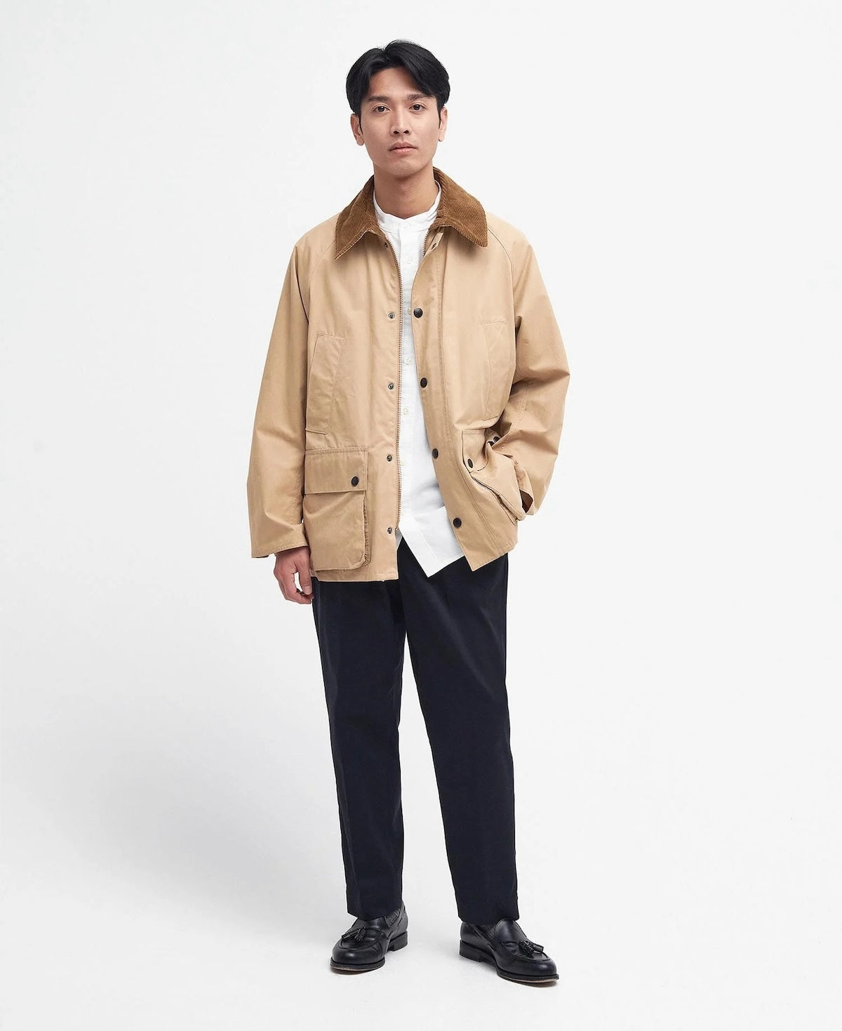 BARBOUR PEACHED OS BEDALE CASUAL JACKET - STONE