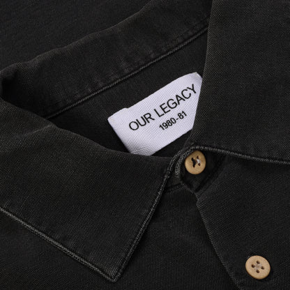 USED OUR LEGACY OVERLOCKED TAILS SHIRT -  CHARCOAL
