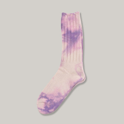 ANONYMOUS ISM UNEVEN DYED CREW - PURPLE