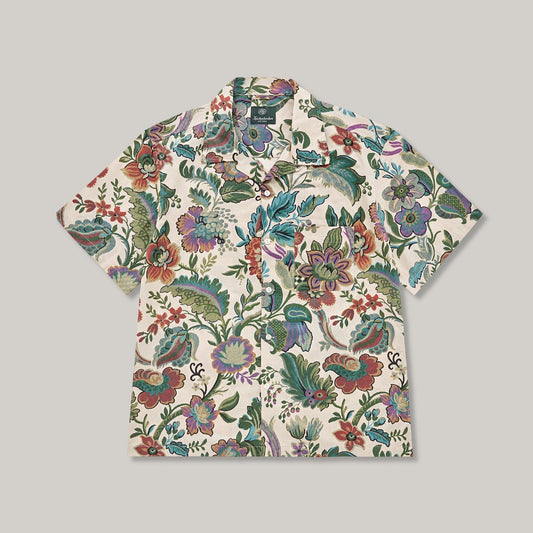 KNICKERBOCKER BOTANICAL PANAMA SHIRT - NATURAL