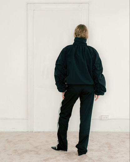 A BRONZE AGE PHOEBE BOMBER - BLACK NYLON
