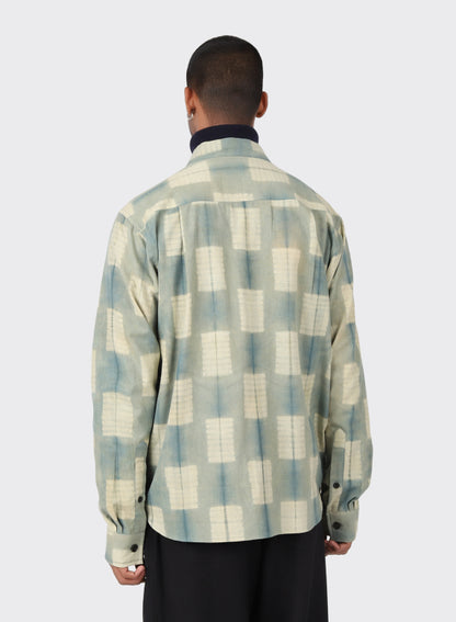 KARDO RYOKO SHIRT - SHIBORI GREEN