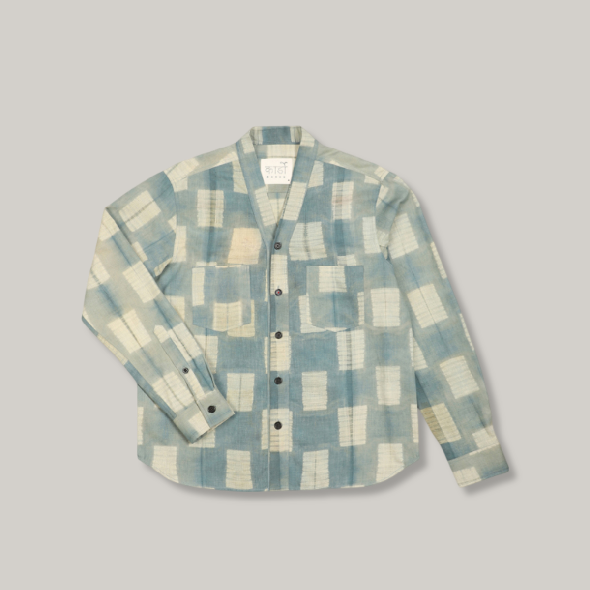 KARDO RYOKO SHIRT - SHIBORI GREEN