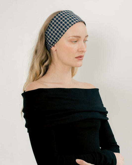 A BRONZE AGE - RIVIERA HEADBAND - CARTER PLAID