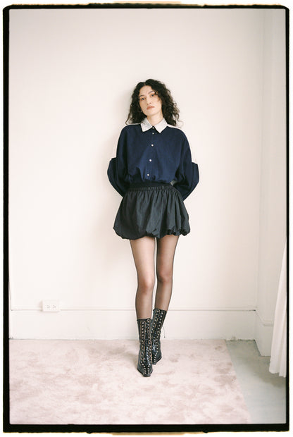 A BRONZE AGE ROBBIE SHIRT - NAVY - TABITHA