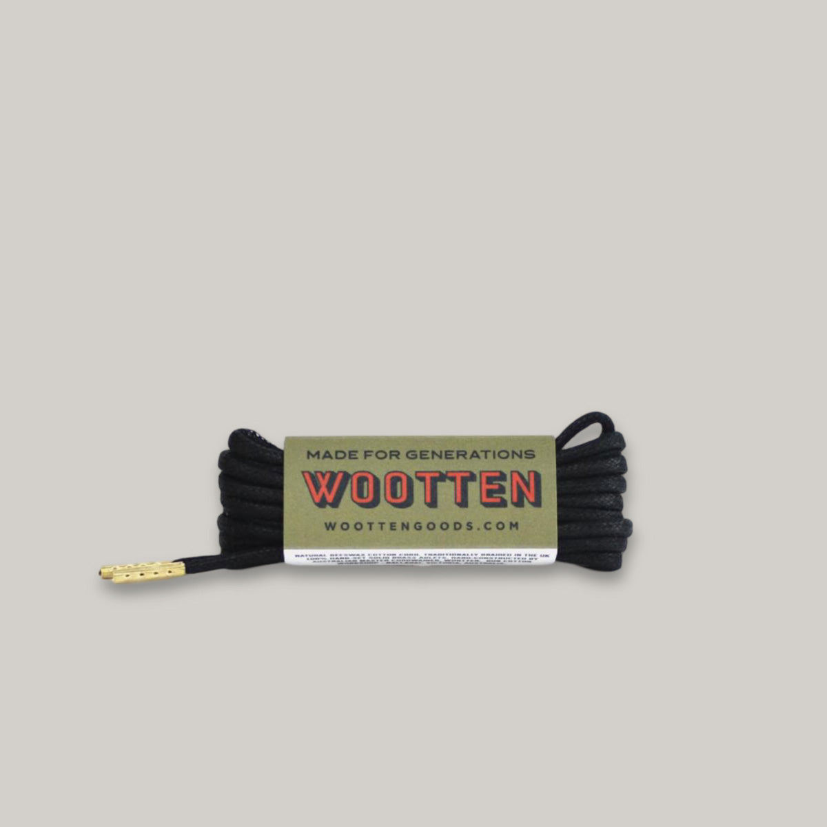 WOOTTEN 2MM ROUND LACES 120CM