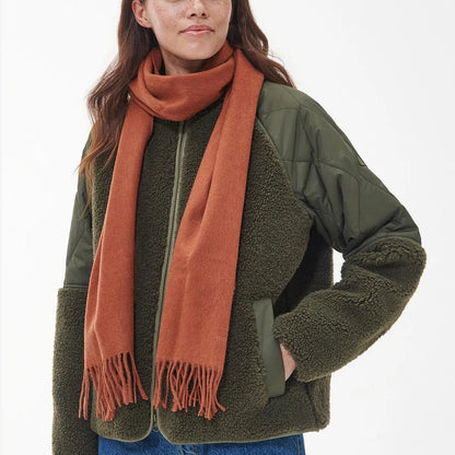 BARBOUR PLAIN LAMBSWOOL SCARF - DARK GINGER