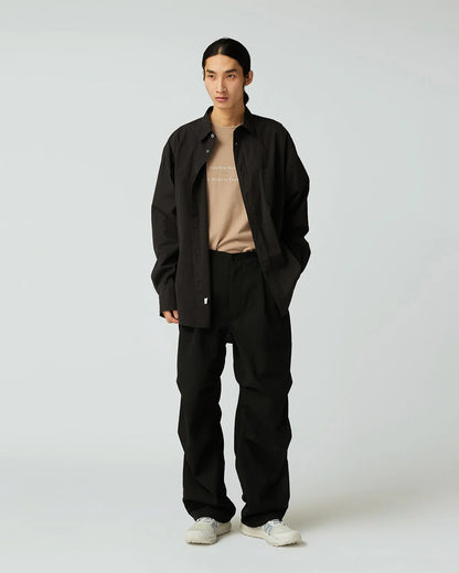 SNOW PEAK ORGANIC COTTON SHIRT - BLACK