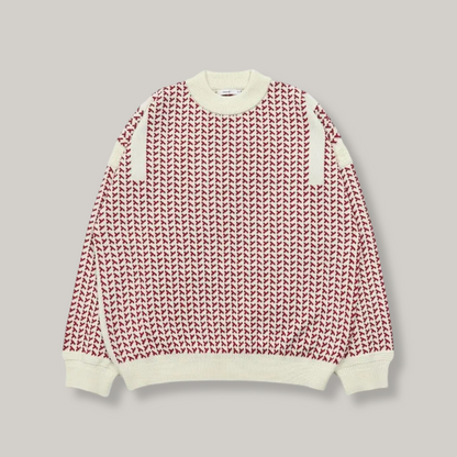 YASHIKI SHINSETSU KNIT - NATURAL/ RED