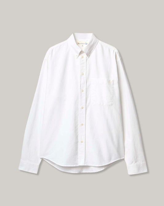MERZ B. SCHWANEN SHIRT190X BUTTON DOWN OXFORD - WHITE