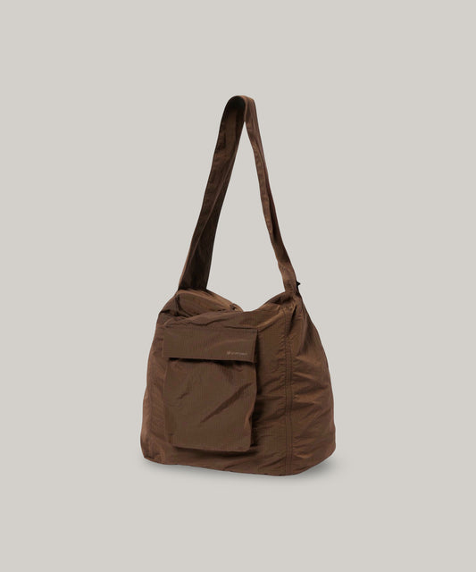 SNOW PEAK RIPSTOP WRAP CROSSBODY BAG - BROWN