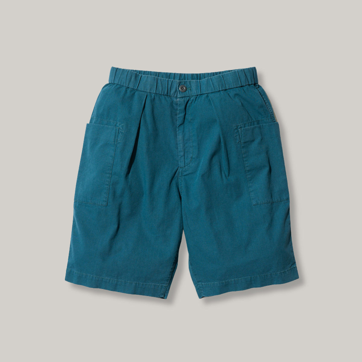 SNOW PEAK NATURAL DYED RECYCLED COTTON SHORTS - BLUE