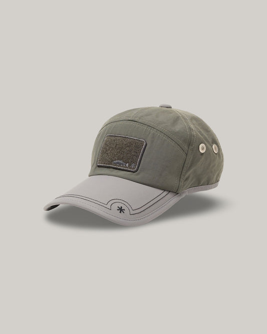 SNOW PEAK FLY FISHING FITTED FRONT VENTILATED CAP - GRAY