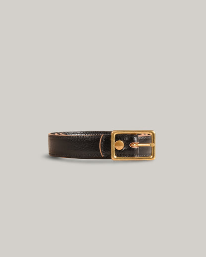 STEVE MONO BRASS BUCKLE DAX BELT 006 - BLACK