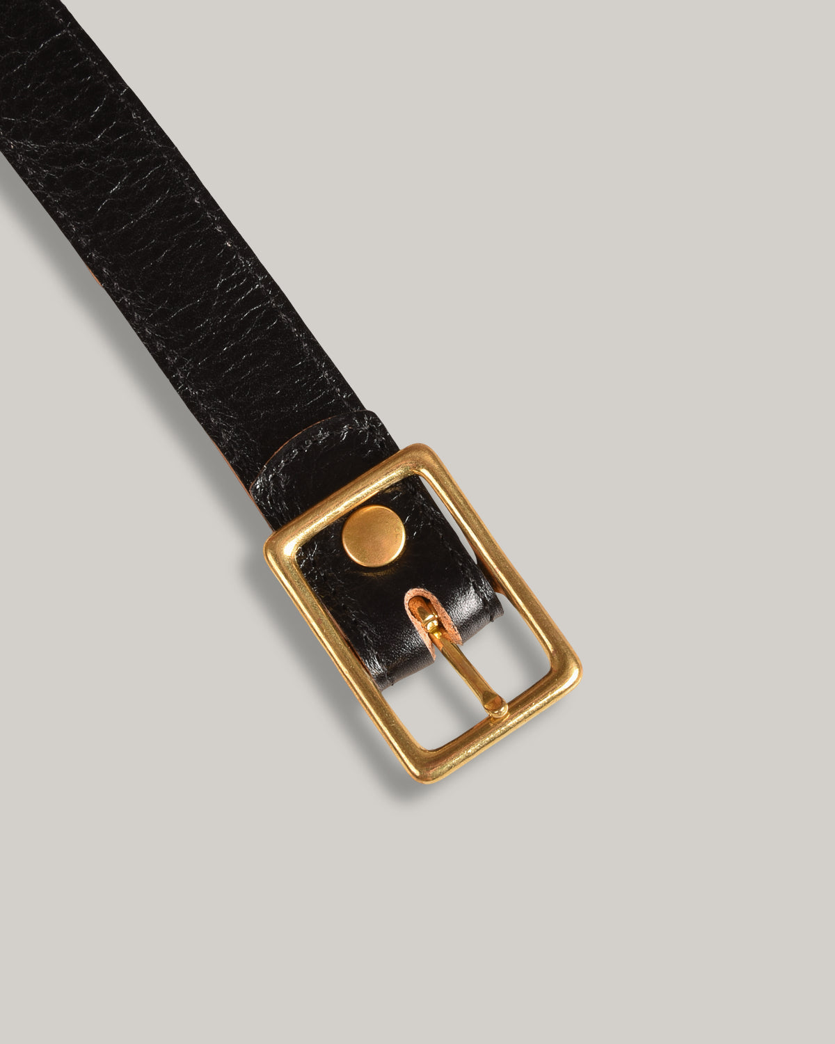 STEVE MONO BRASS BUCKLE DAX BELT 006 - BLACK