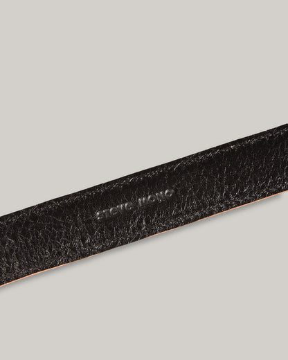 STEVE MONO BRASS BUCKLE DAX BELT 006 - BLACK