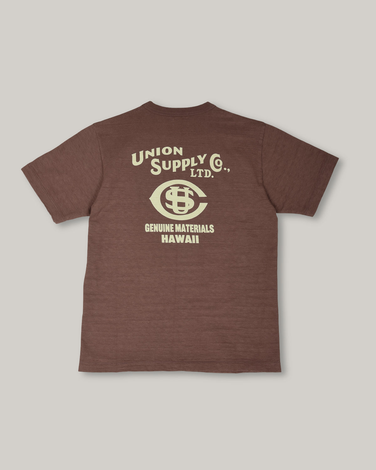 UNION SUPPLY LOGO TEE - BROWN