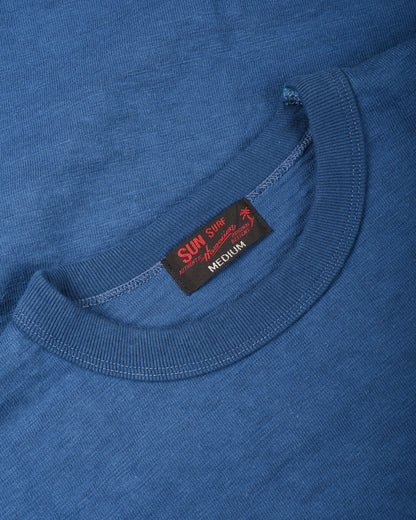 SUN SURF SLUB YARN TEE 'FRESH ISLAND CHICKEN' - NAVY