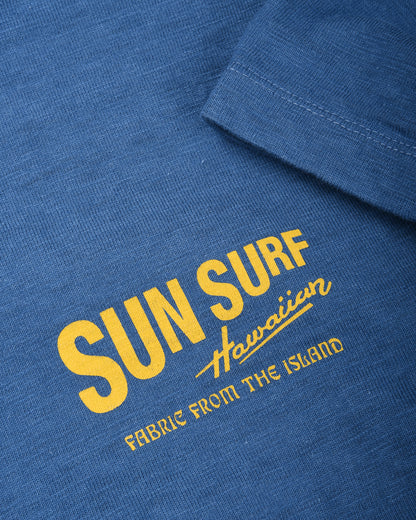 SUN SURF SLUB YARN TEE 'FRESH ISLAND CHICKEN' - NAVY