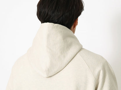 SNOW PEAK RECYCLED COTTON PULLOVER HOODIE - OATMEAL