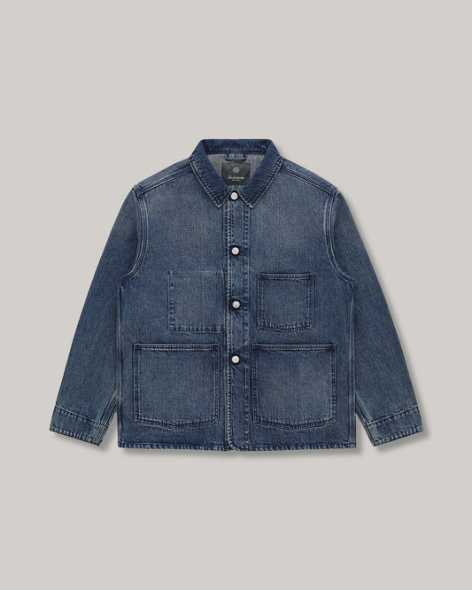 KNICKERBOCKER SHOP DENIM CHORE COAT - VINTAGE WASH