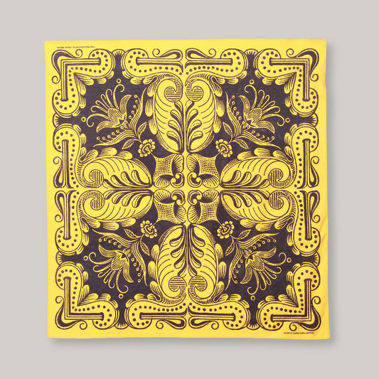 SNAIL BRAND BANDANA - YELLOW/ BROWN