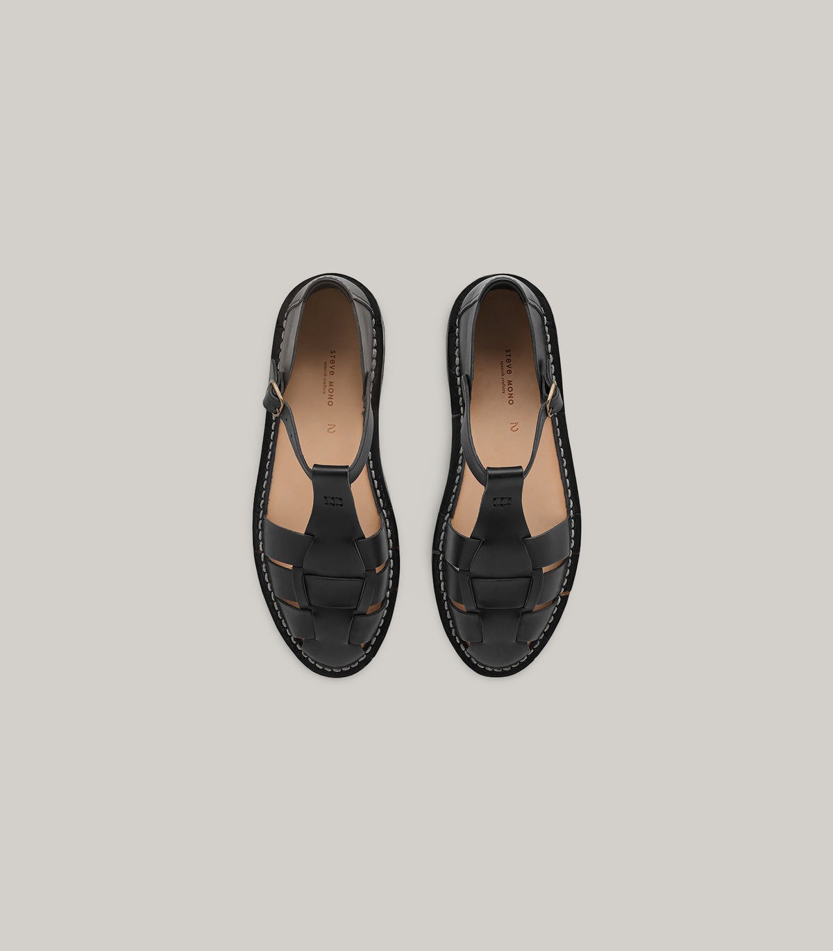 STEVE MONO ARTISANAL SANDALS 10/01 CLASSIC - BLACK