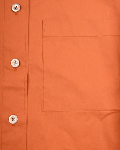 WORK WORKS WOMEN'S SQUARE COLLAR PATCH POCKET SHIRT - TURMERIC