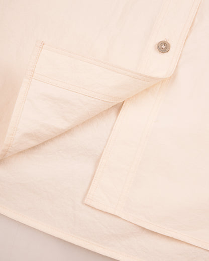 WORK WORKS WOMEN'S ROUND COLLAR SHIRT - CREAM