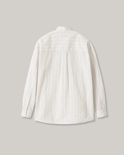 NOTHING WRITTEN TIMON STRIPED COTTON SHIRT - IVORY