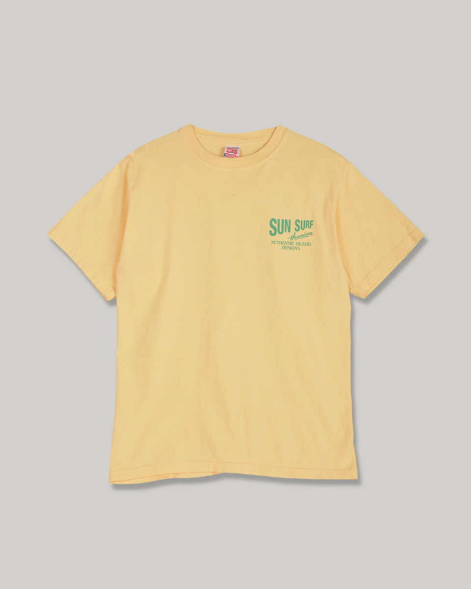 SUN SURF SURF RIDER'S SPORTSWEAR T-SHIRT - YELLOW