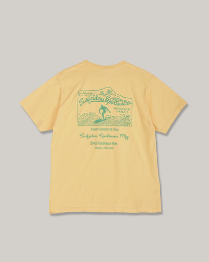 SUN SURF SURF RIDER'S SPORTSWEAR T-SHIRT - YELLOW