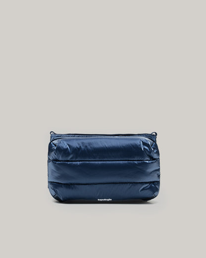 TOPOLOGIE BOTTLE SACOCHE LARGE MARINE BLUE METALLIC PUFFER