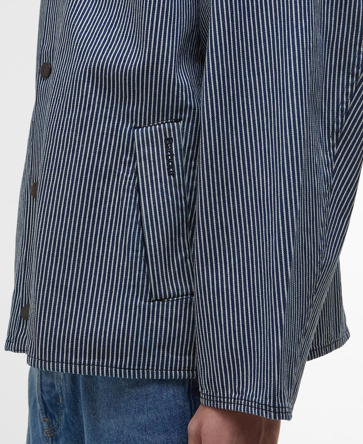 BARBOUR TRANSPORT CASUAL STRIPED JACKET - INDIGO STRIPE