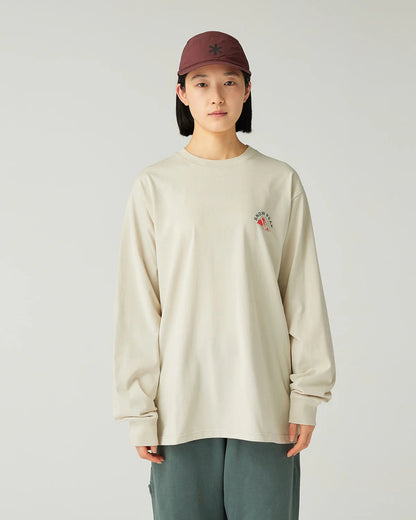 SNOW PEAK LIVING WITH NATURE L/S T-SHIRT - IVORY