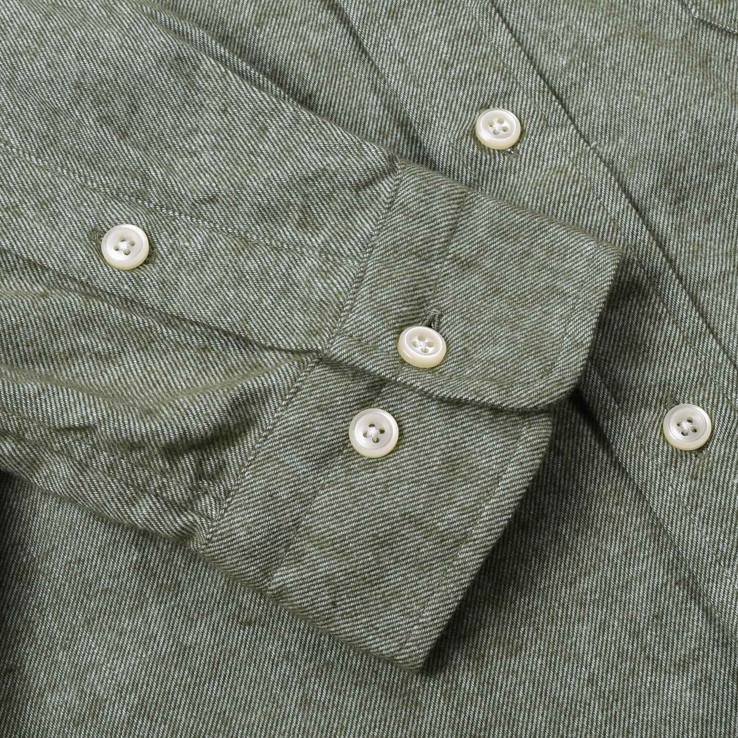 TS(S) CHAMBRAY FLANNEL BAGGY FIT SHIRT - GREEN