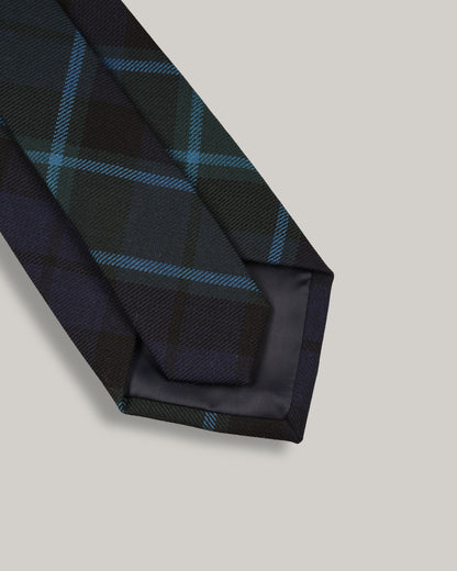TS(S) TARTAN PLAID NECK TIE - BLUE