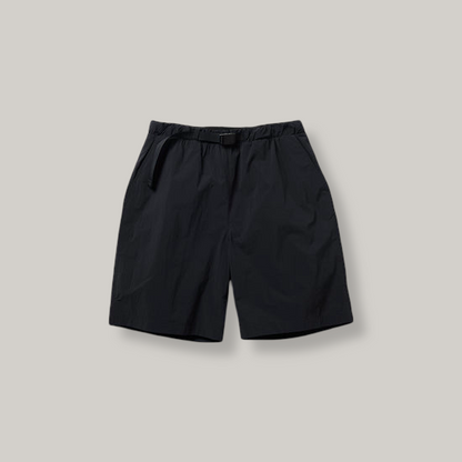 SNOW PEAK NYLON TUSSAH 2WAY SHORTS - BLACK