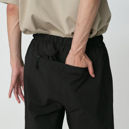 SNOW PEAK NYLON TUSSAH 2WAY SHORTS - BLACK