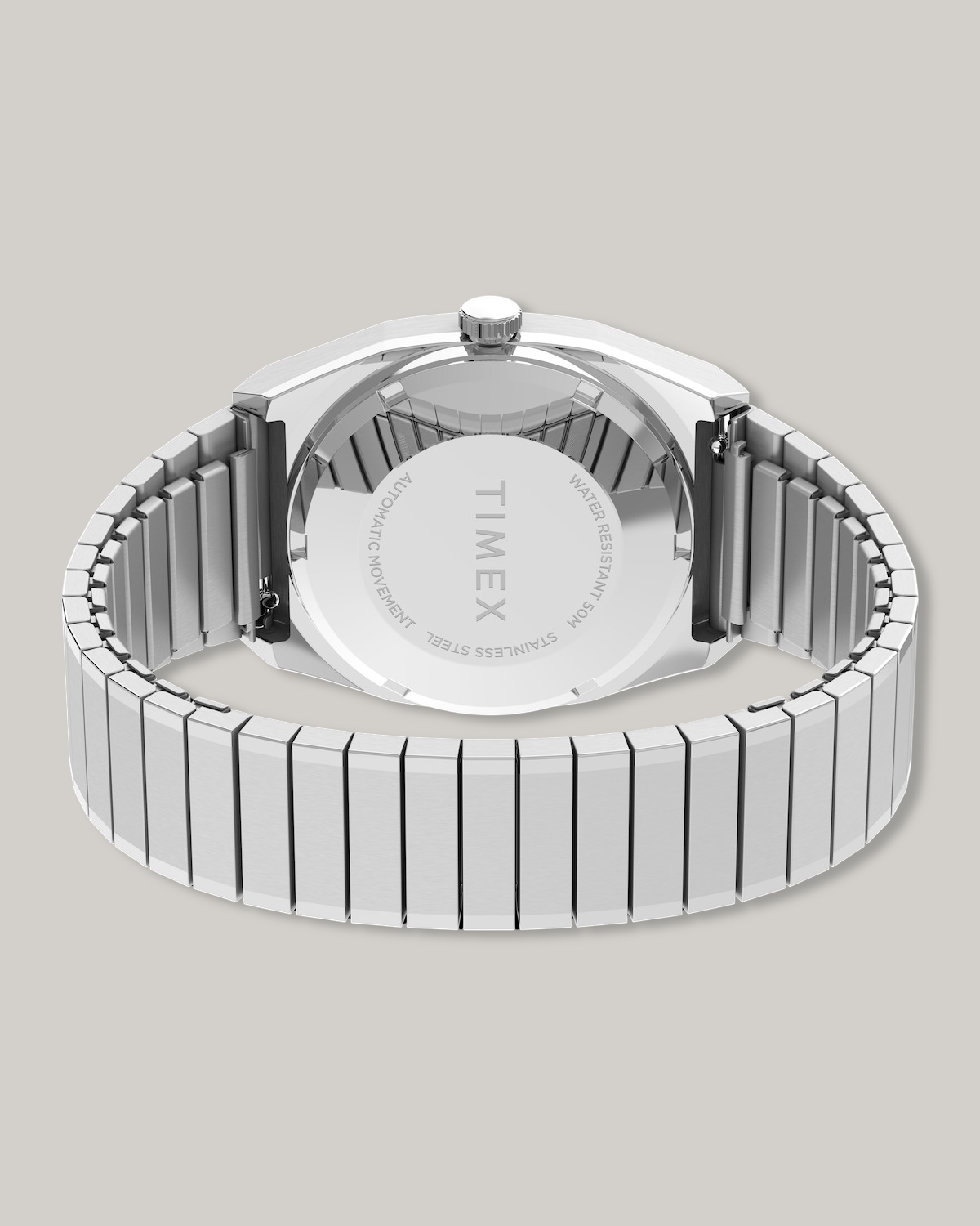 TIMEX® AUTOMATIC 1983 E LINE REISSUE 34MM STAINLESS STEEL EXPANSION BAND WATCH