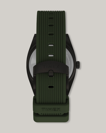 TIMEX EXPEDITION® CAPSTONE 39MM SILICONE STRAP WATCH - GREEN/ BLACK