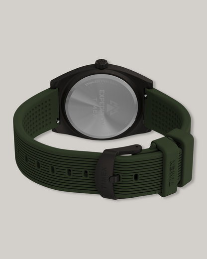 TIMEX EXPEDITION® CAPSTONE 39MM SILICONE STRAP WATCH - GREEN/ BLACK
