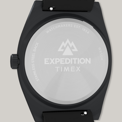 TIMEX EXPEDITION® CAPSTONE 39MM SILICONE STRAP WATCH - BLACK/ BLACK