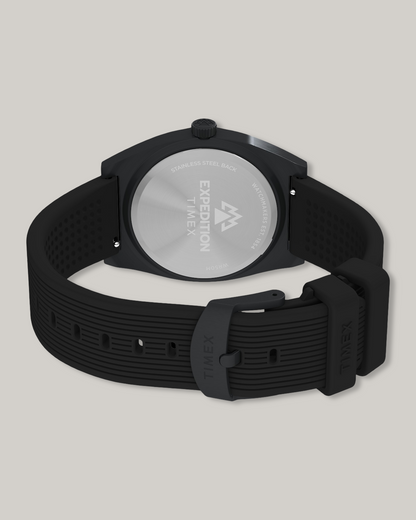 TIMEX EXPEDITION® CAPSTONE 39MM SILICONE STRAP WATCH - BLACK/ BLACK