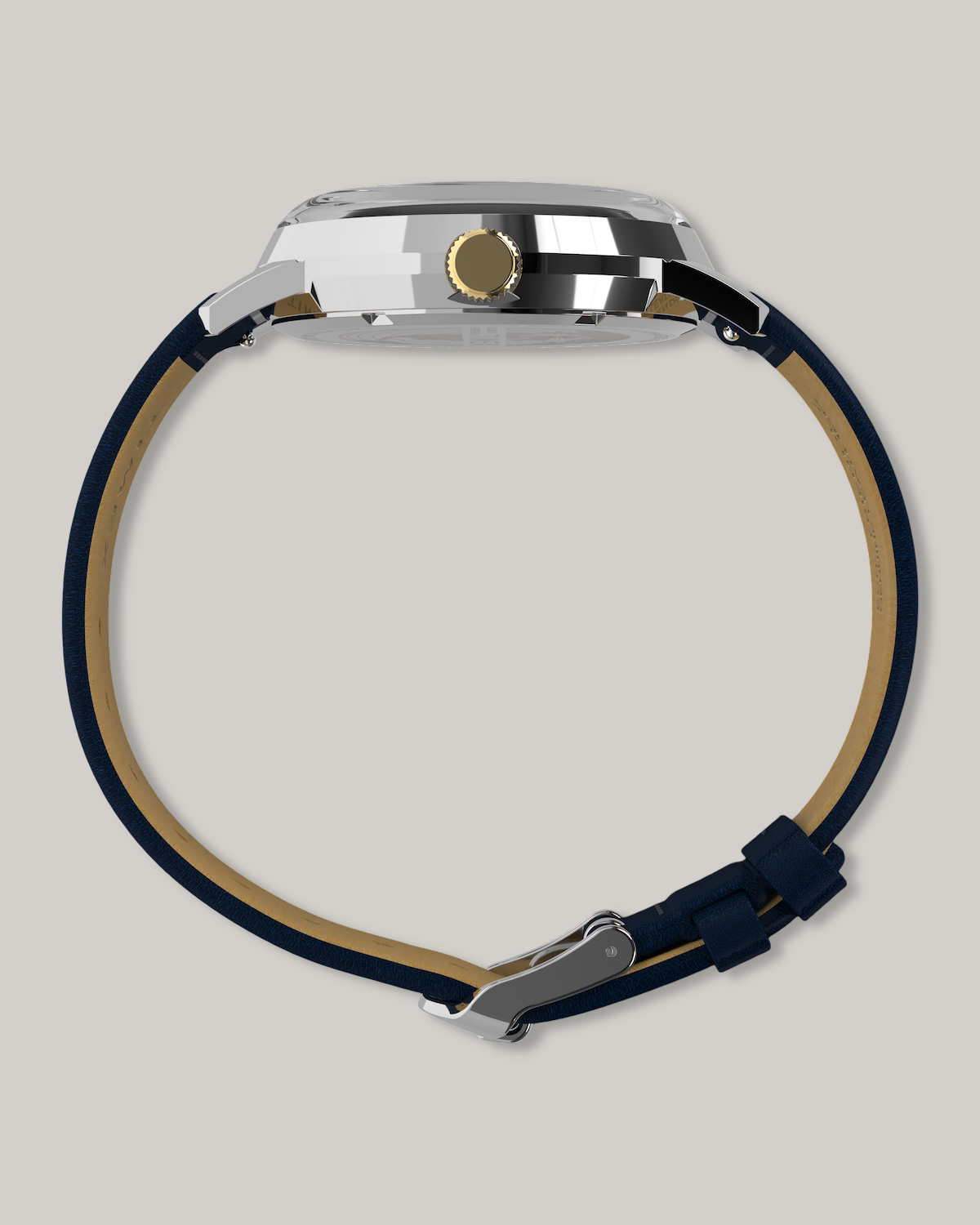 TIMEX MARLIN® QUARTZ GMT 40MM LEATHER STRAP WATCH - BLUE DIAL